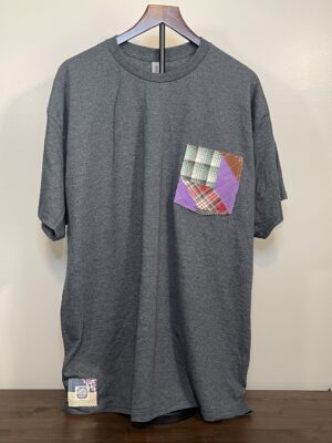 Patchwork Pocket T-Shirt - Dark Heather Navy (2XL) - 02