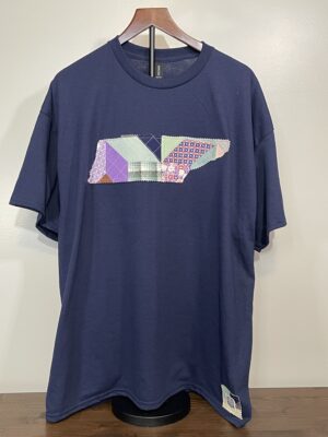 Patchwork Tennessee T-Shirt - Navy (2XL) - 07